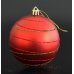 Χριστουγεννιάτικη Μπάλα Κόκκινη, με Κόκκινο και Πράσινο Στρας (8cm)